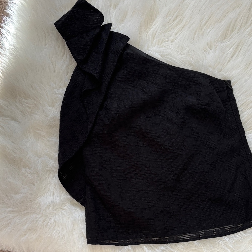 Banana Republic Black One-Shoulder Blouse